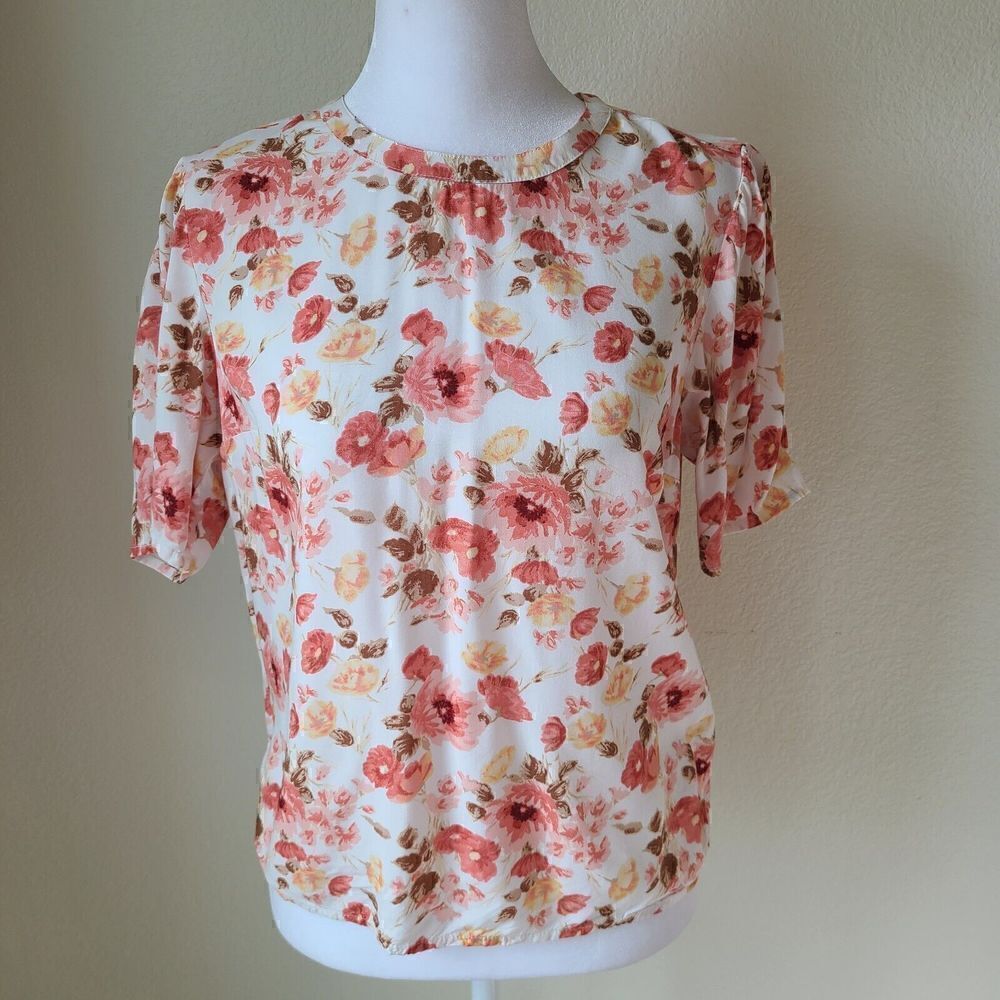 Abercrombie &‎ Fitch Cottagecore Prairie Top Women XS Floral Boho Coquette Girly